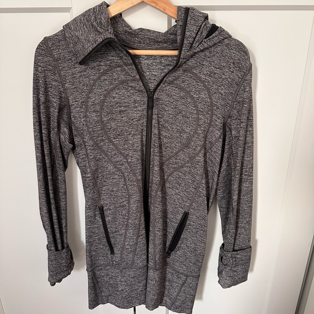 Lululemon Gray Womens Zip-Up Hooded Jacket